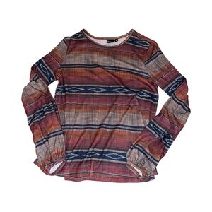 Cruel Girl Multicolor Striped Long Sleeve Top
